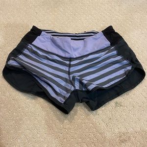 Lululemon Speed Up Striped Shorts Size 2 2.5”
